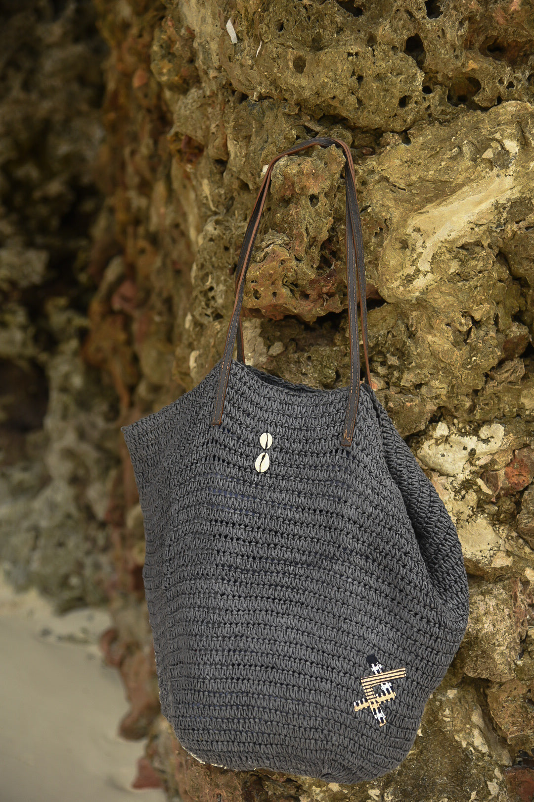 Two Shells Beach Bag – Pale Blue