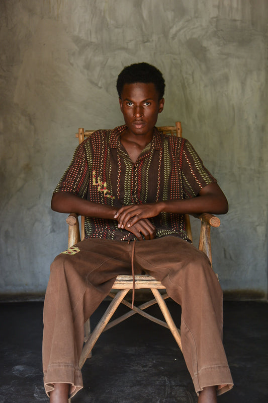 Huba Msomi Wide Pants – Brown (Waist 30)